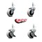 Service Caster 2 Inch Thermoplastic Wheel 5/16 Inch Threaded Stem Caster Set with 2 Brakes SCC SCC-TS05S210-TPRS-5161815-2-SLB-2 - alternate 1